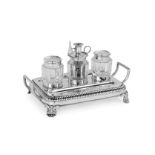 Late George III Sterling Silver Inkstand