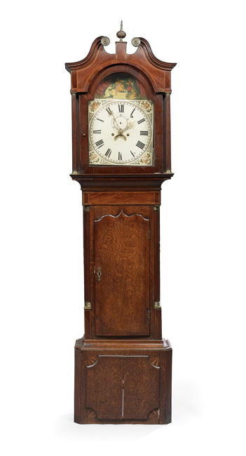 George III Brass-Mounted Tall Case Clock