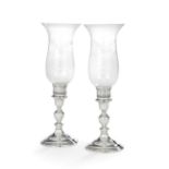 Pair of Cartier-Retailed Hurricane Candlesticks