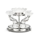 English Silverplate Epergne and Plateau