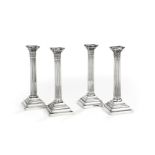 Set of Four Gorham Silverplate Candlesticks