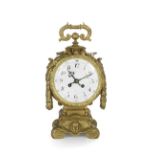 Tiffany-Retailed French Bronze Table Clock