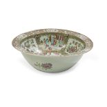 Large Chinese Famille Rose Porcelain Punch Bowl