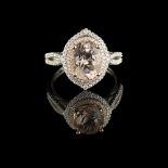 Morganite and Diamond Ring