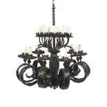 Patinated Bronze Chandelier