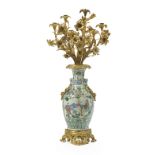 Gilt-Bronze-Mounted Rose Mandarin Vase