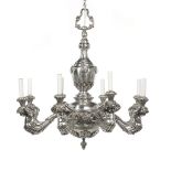 Silverplate Chandelier in the Baroque Taste