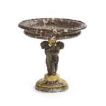 French Belle Epoque Marble and Bronze Tazza