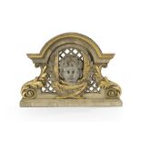 Italian Pierced and Parcel-Gilt Wood Crest