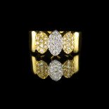 Fancy Yellow and White Diamond Ring