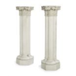 Pair of Italian Marble Cluster-Form Columns