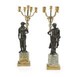 Pair of French Empire-Style Candelabra