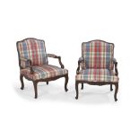 Pair of Louis XV Fruitwood Fauteuils