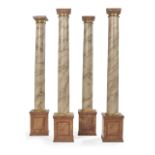 Four Neoclassical-Style Polychrome Columns