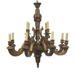 Carved Giltwood Chandelier in the Louis XIV Taste