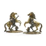 Pair of French Bronze Cheveaux de Marly