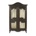 Provincial Louis XV-Style Oak Armoire