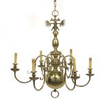 Brass Chandelier in the Dutch Baroque Taste