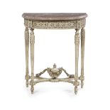 Louis XVI-Style Marble-Top Side Table