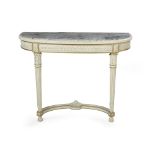 Louis XVI-Style Marble-Top Console Table