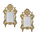 Pair of Italian Baroque-Style Giltwood Mirrors