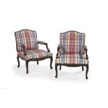 Pair of Louis XV Fruitwood Fauteuils