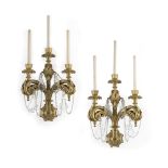 Pair of Impressive French Gilt-Bronze Sconces