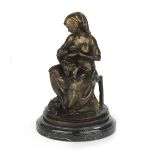 Continental Patinated Bronze of "Maternal Love"