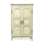 French Provincial Polychrome Armoire