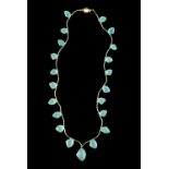 Gold and Chalcedony Necklace