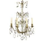 Louis XIV-Style Bronze and Crystal Chandelier