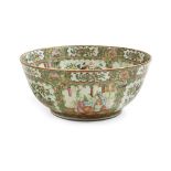 Chinese Famille Rose Porcelain Punch Bowl