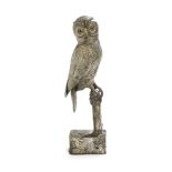 German Silverplate Figure of an Owl