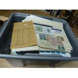 Stamps : Large accumulation in large box of papers