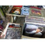 Records : 60 albums in box - rock/pop mainly 1970'
