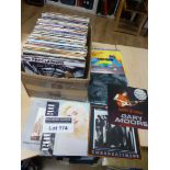 Records : 7" singles - nice box of 1980's/90's mix