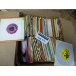 Records : Box of 150+ various singles,, 1960's onw
