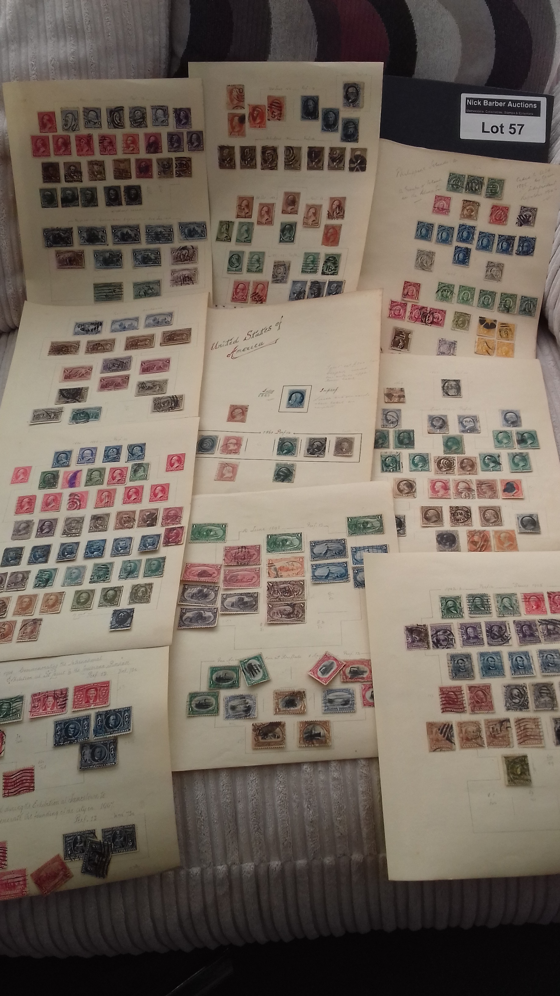 Stamps : USA large accumulation/collection in gree