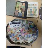 Stamps : Tin of loose stamps, loose and 2 small st