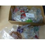 Collectables : Box of costume jewellery, all in pa