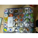 Collectables : Great album of mostly tin badges -