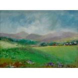 Kathleen Crow - Swiss Impression, oil on artist board, signed lower left, 14cm x 19cm,