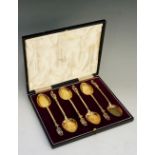 A set of six silver gilt Apostle spoons,