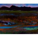 Kathleen Crow - Towards the Hills, oil on canvas, signed lower left, 40cm x 50cm,