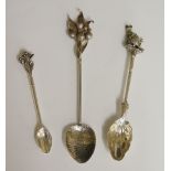 A selection of three silver souvenir? spoons,