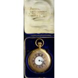 A 19th Century half hunter pocket watch, J.H.