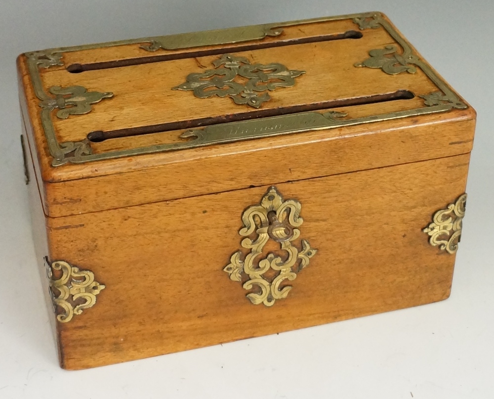 A Victorian mahogany "Correspondence" box,