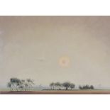 Nan Youngman - Fen Landscape, oil on artist board, signed and dated 1974 lower right, 24cm x 34cm,