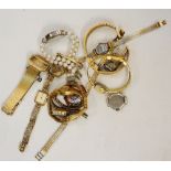 A selection of ladies watches, several with quartz movements, to include examples by Seiko, Rotary,