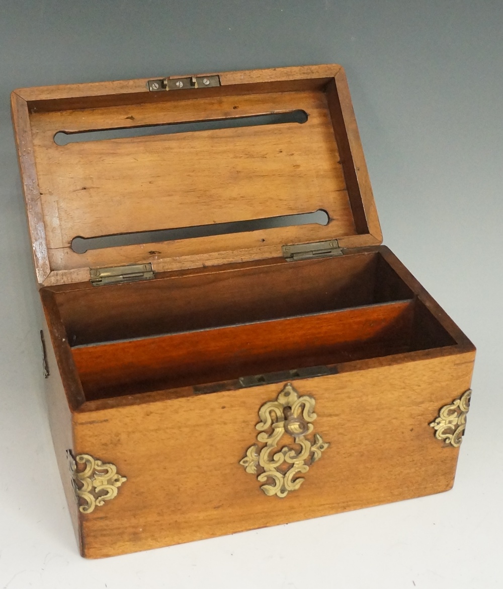 A Victorian mahogany "Correspondence" box, - Image 2 of 2